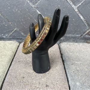 Vintage, Multi Colored Square Crystal Bracelet